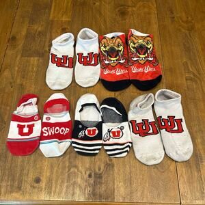 Utah Utes Socks Lot Various University Of Utah 5 Pairs